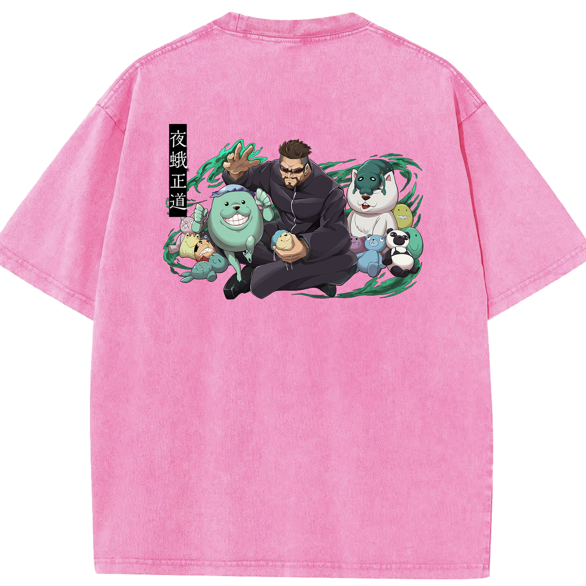 （画像用） 呪術廻戦 Jujutsu Kaisen 綿100% ヴィンテージ風 半袖Tシャツ（背面プリント）